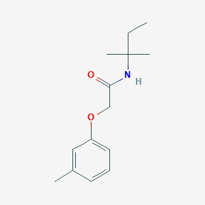 molecular formula C14H21NO2 B4477279 N-(2-methylbutan-2-yl)-2-(3-methylphenoxy)acetamide 