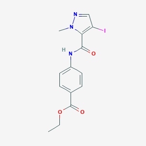 ethyl 4-{[(4-iodo-1-methyl-1H-pyrazol-5-yl)carbonyl]amino}benzoate