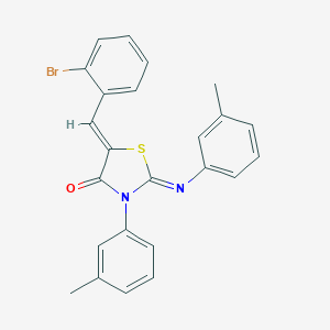 5-(2-Bromobenzylidene)-3-(3-methylphenyl)-2-[(3-methylphenyl)imino]-1,3-thiazolidin-4-one