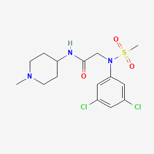 molecular formula C15H21Cl2N3O3S B4477304 N~2~-(3,5-dichlorophenyl)-N~1~-(1-methyl-4-piperidinyl)-N~2~-(methylsulfonyl)glycinamide 