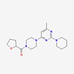 molecular formula C19H29N5O2 B4477309 4-methyl-2-(1-piperidinyl)-6-[4-(tetrahydro-2-furanylcarbonyl)-1-piperazinyl]pyrimidine 