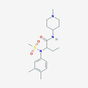 2-[N-(3,4-DIMETHYLPHENYL)METHANESULFONAMIDO]-N-(1-METHYLPIPERIDIN-4-YL)BUTANAMIDE