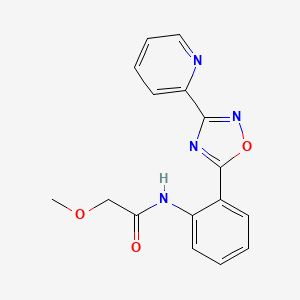 2-methoxy-N-{2-[3-(2-pyridinyl)-1,2,4-oxadiazol-5-yl]phenyl}acetamide