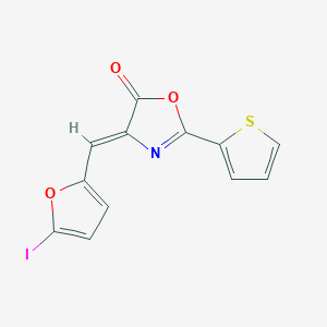 4-[(5-iodo-2-furyl)methylene]-2-(2-thienyl)-1,3-oxazol-5(4H)-one