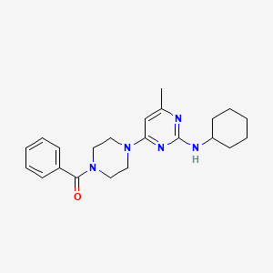 4-(4-benzoyl-1-piperazinyl)-N-cyclohexyl-6-methyl-2-pyrimidinamine