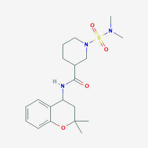 molecular formula C19H29N3O4S B4477442 1-[(dimethylamino)sulfonyl]-N-(2,2-dimethyl-3,4-dihydro-2H-chromen-4-yl)-3-piperidinecarboxamide 