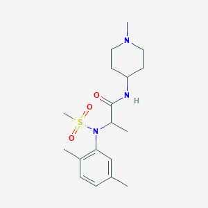 N~2~-(2,5-dimethylphenyl)-N~1~-(1-methyl-4-piperidinyl)-N~2~-(methylsulfonyl)alaninamide