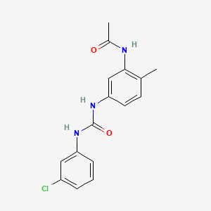 N-[5-({[(3-chlorophenyl)amino]carbonyl}amino)-2-methylphenyl]acetamide