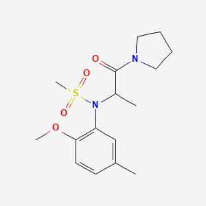 N-(2-methoxy-5-methylphenyl)-N-[1-methyl-2-oxo-2-(1-pyrrolidinyl)ethyl]methanesulfonamide