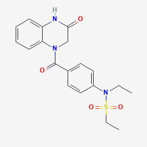 N-ethyl-N-{4-[(3-oxo-3,4-dihydro-1(2H)-quinoxalinyl)carbonyl]phenyl}ethanesulfonamide