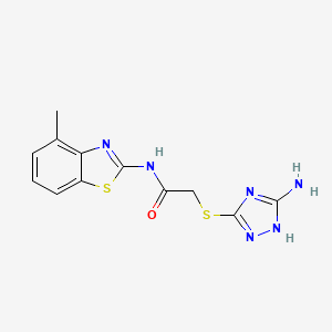 2-[(3-amino-1H-1,2,4-triazol-5-yl)thio]-N-(4-methyl-1,3-benzothiazol-2-yl)acetamide