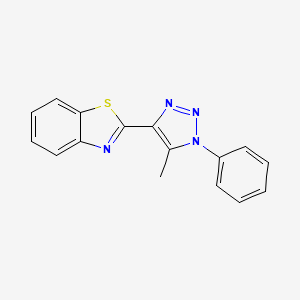 molecular formula C16H12N4S B4477557 2-(5-methyl-1-phenyl-1H-1,2,3-triazol-4-yl)-1,3-benzothiazole 