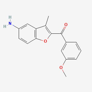 molecular formula C17H15NO3 B4477561 2-(3-Methoxybenzoyl)-3-methyl-1-benzofuran-5-amine 