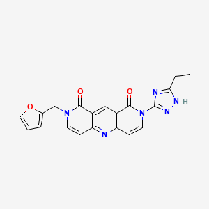 2-(3-ETHYL-1H-1,2,4-TRIAZOL-5-YL)-8-[(FURAN-2-YL)METHYL]-1H,2H,8H,9H-PYRIDO[4,3-B]1,6-NAPHTHYRIDINE-1,9-DIONE