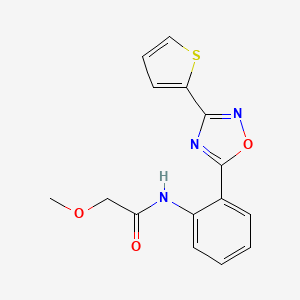 2-methoxy-N-{2-[3-(2-thienyl)-1,2,4-oxadiazol-5-yl]phenyl}acetamide