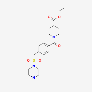 ETHYL 1-(4-{[(4-METHYLPIPERAZIN-1-YL)SULFONYL]METHYL}BENZOYL)PIPERIDINE-4-CARBOXYLATE