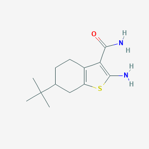 molecular formula C13H20N2OS B447761 2-Amino-6-tert-butyl-4,5,6,7-tetrahydro-1-benzothiophene-3-carboxamide CAS No. 68746-25-8