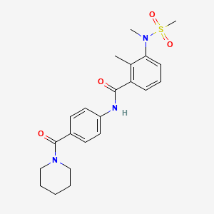 2-METHYL-3-(N-METHYLMETHANESULFONAMIDO)-N-[4-(PIPERIDINE-1-CARBONYL)PHENYL]BENZAMIDE