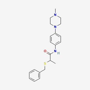 2-(benzylthio)-N-[4-(4-methyl-1-piperazinyl)phenyl]propanamide