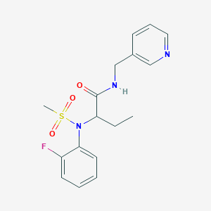 2-[N-(2-FLUOROPHENYL)METHANESULFONAMIDO]-N-[(PYRIDIN-3-YL)METHYL]BUTANAMIDE