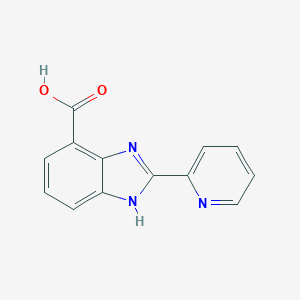 molecular formula C13H9N3O2 B044777 2-(Pyridin-2-yl)-1H-benzo[d]imidazole-7-carboxylic acid CAS No. 124340-85-8