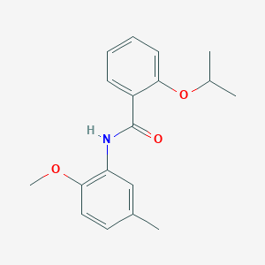 molecular formula C18H21NO3 B4477709 2-isopropoxy-N-(2-methoxy-5-methylphenyl)benzamide 