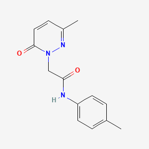 molecular formula C14H15N3O2 B4477749 2-(3-methyl-6-oxopyridazin-1(6H)-yl)-N-(p-tolyl)acetamide 