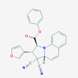 Phenyl 3,3-dicyano-2-(3-furyl)-1,2,3,3a-tetrahydropyrrolo[1,2-a]quinoline-1-carboxylate