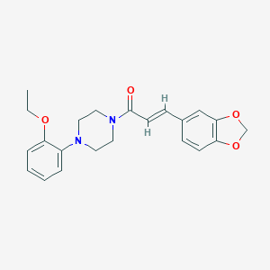 2-{4-[3-(1,3-Benzodioxol-5-yl)acryloyl]-1-piperazinyl}phenyl ethyl ether