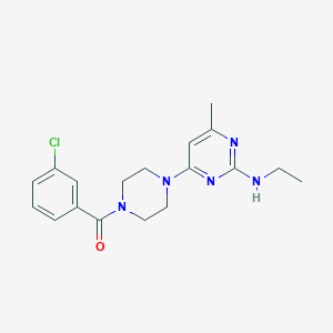 4-[4-(3-chlorobenzoyl)-1-piperazinyl]-N-ethyl-6-methyl-2-pyrimidinamine