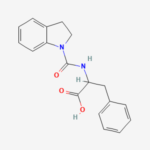 molecular formula C18H18N2O3 B4477811 (2S)-2-[(2,3-Dihydro-1H-indole-1-carbonyl)amino]-3-phenylpropanoic acid 