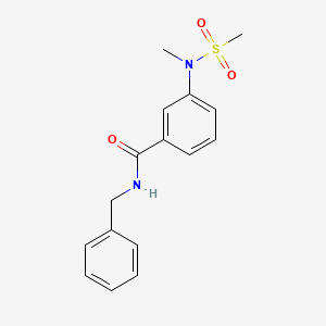 molecular formula C16H18N2O3S B4477818 N-BENZYL-3-(N-METHYLMETHANESULFONAMIDO)BENZAMIDE 