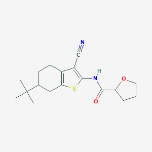 molecular formula C18H24N2O2S B447788 N-(6-tert-butyl-3-cyano-4,5,6,7-tetrahydro-1-benzothien-2-yl)tetrahydro-2-furancarboxamide 