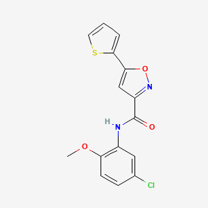 N-(5-chloro-2-methoxyphenyl)-5-(2-thienyl)-3-isoxazolecarboxamide