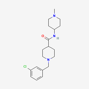 1-[(3-chlorophenyl)methyl]-N-(1-methylpiperidin-4-yl)piperidine-4-carboxamide