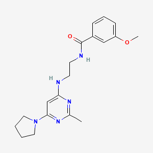 3-methoxy-N-(2-{[2-methyl-6-(1-pyrrolidinyl)-4-pyrimidinyl]amino}ethyl)benzamide