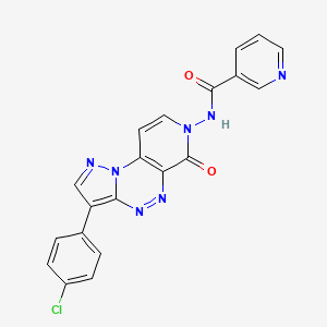 N-[3-(4-chlorophenyl)-6-oxopyrazolo[5,1-c]pyrido[4,3-e][1,2,4]triazin-7(6H)-yl]nicotinamide