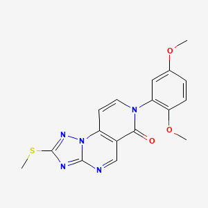 molecular formula C17H15N5O3S B4477952 7-(2,5-dimethoxyphenyl)-2-(methylthio)pyrido[3,4-e][1,2,4]triazolo[1,5-a]pyrimidin-6(7H)-one 