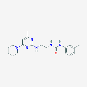 N-(3-methylphenyl)-N'-(2-{[4-methyl-6-(1-piperidinyl)-2-pyrimidinyl]amino}ethyl)urea