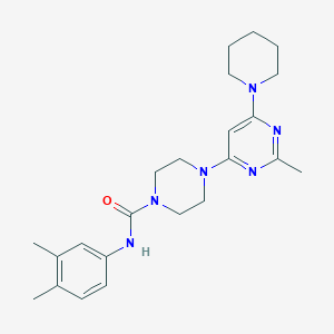 N-(3,4-Dimethylphenyl)-4-[2-methyl-6-(piperidin-1-YL)pyrimidin-4-YL]piperazine-1-carboxamide