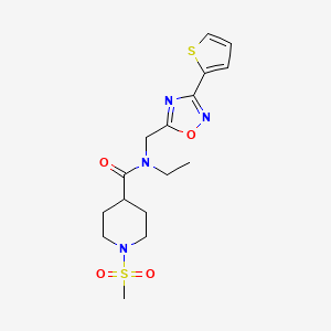 N-ETHYL-1-METHANESULFONYL-N-{[3-(THIOPHEN-2-YL)-1,2,4-OXADIAZOL-5-YL]METHYL}PIPERIDINE-4-CARBOXAMIDE