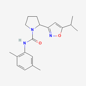 N-(2,5-Dimethylphenyl)-2-[5-(propan-2-YL)-1,2-oxazol-3-YL]pyrrolidine-1-carboxamide