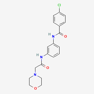 4-chloro-N-{3-[(4-morpholinylacetyl)amino]phenyl}benzamide