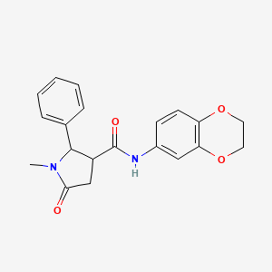 N-(2,3-dihydro-1,4-benzodioxin-6-yl)-1-methyl-5-oxo-2-phenylpyrrolidine-3-carboxamide