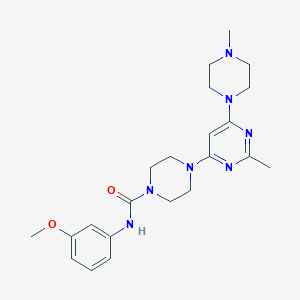 N-(3-methoxyphenyl)-4-[2-methyl-6-(4-methylpiperazin-1-yl)pyrimidin-4-yl]piperazine-1-carboxamide