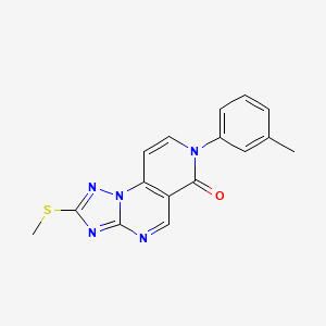 B4478044 7-(3-methylphenyl)-2-(methylthio)pyrido[3,4-e][1,2,4]triazolo[1,5-a]pyrimidin-6(7H)-one CAS No. 1158457-24-9