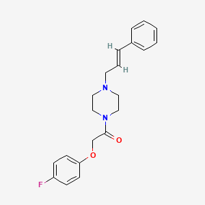 molecular formula C21H23FN2O2 B4478049 2-(4-FLUOROPHENOXY)-1-{4-[(2E)-3-PHENYLPROP-2-EN-1-YL]PIPERAZIN-1-YL}ETHAN-1-ONE 