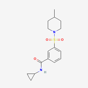 N-cyclopropyl-3-[(4-methylpiperidin-1-yl)sulfonyl]benzamide