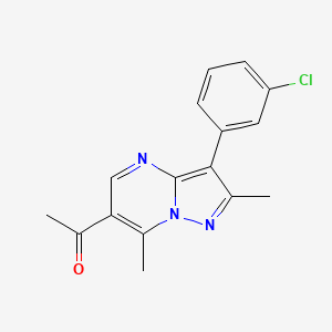 1-[3-(3-chlorophenyl)-2,7-dimethylpyrazolo[1,5-a]pyrimidin-6-yl]ethanone