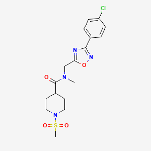 N-{[3-(4-CHLOROPHENYL)-1,2,4-OXADIAZOL-5-YL]METHYL}-1-METHANESULFONYL-N-METHYLPIPERIDINE-4-CARBOXAMIDE